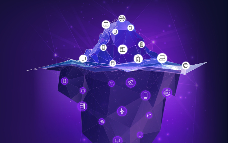 device icons on iceberg what is unseen